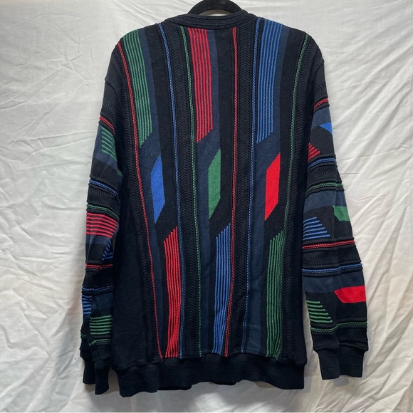 Vintage Tundra COOGI STYLE 90s Canada Multicolor 3D Knit SWEATER size large - Picture 4 of 8